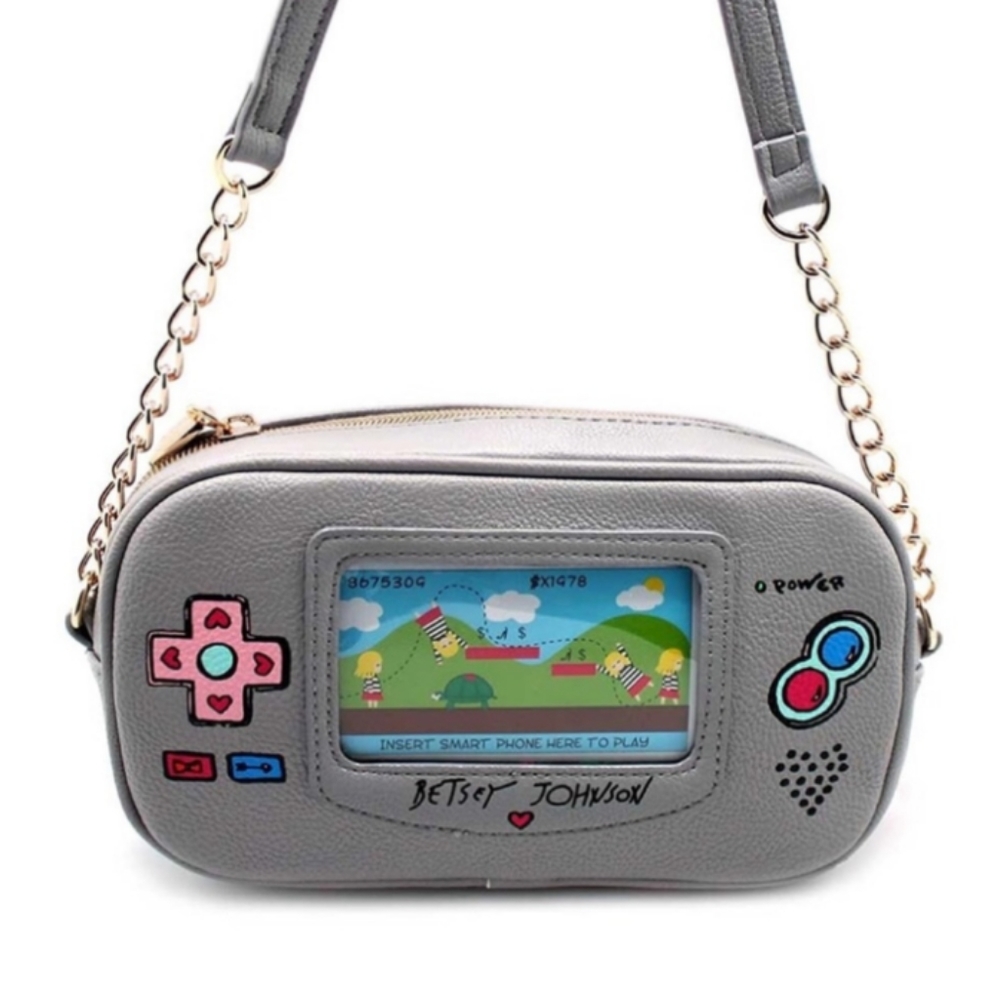 New! BETSEY JOHNSON Game Controller Crossbody Shoulder Bag Purse. - Picture 1 of 12
